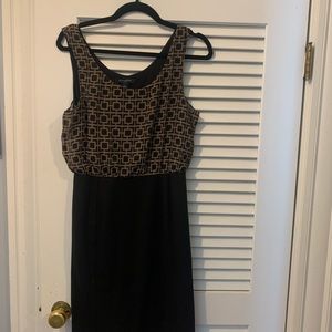 Black and gold/brown dress